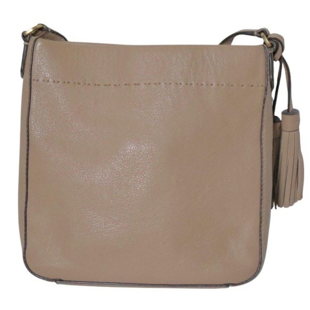 Tory Burch Beige Leather Crossbody Bag with Tassel - Picture 3 of 15